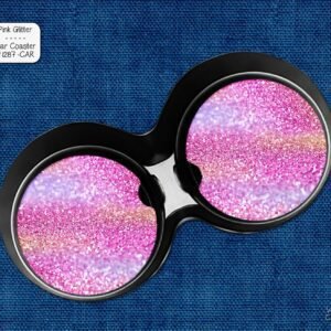 Beautiful Pink Glitter Car Coasters