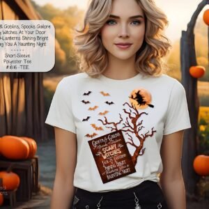 Beautiful Short Sleeve Shirt: Ghosts and Goblins