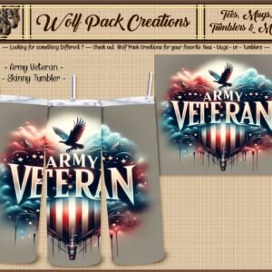 For the Love of Freedom Army Skinny Tumbler