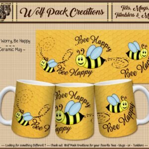 Beautiful Bee Happy Ceramic Mug