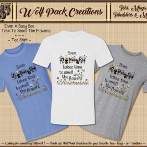 Beautiful Short Sleeve Shirt: Busy Bees Smell the Flowers