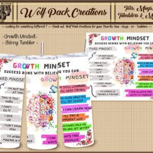Beautiful Tumbler featuring the Growth Mindset