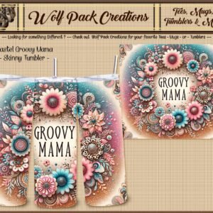 Beautiful Skinny Tumbler for the Groovy Mama