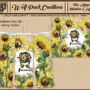 Say I Love You with Sunflowers Skinny Tumbler for Mom