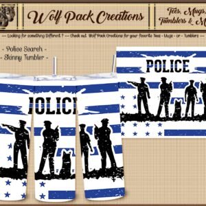 Beautiful Skinny Tumbler for those on the Blue Wall