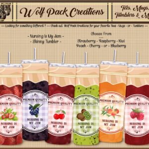 Beautiful Nursing is My Jam Skinny Tumbler