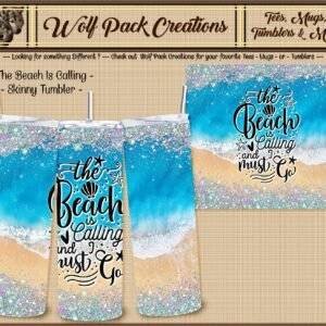 Beautiful Skinny Tumbler for all Beach Lovers