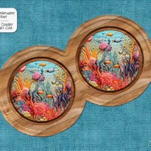 Beautiful Underwater Reef Design Car Coasters