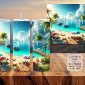 The Perfectly Beautiful Stainless Steel Skinny Tumbler for Your Beach Days