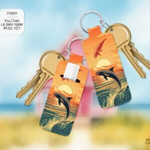 Beautiful Dolphin Lip Balm Keychain