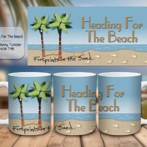 Beautiful Heading for the Beach Design on a Ceramic Mug