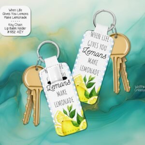 Make Lemonade Lip Balm Keychain