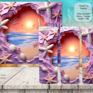 Beautiful Elegance on a Skinny Tumbler: Ocean Sunrise