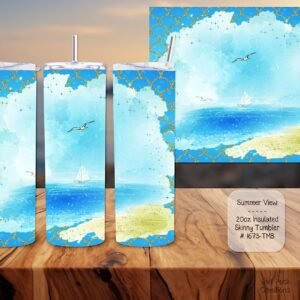 Beautiful Skinny Tumbler: Summer View