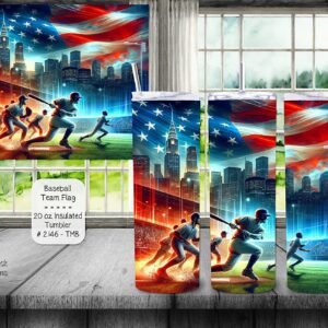 Stay Hydrated while Playing Baseball with this Stainless Steel Skinny Tumbler