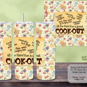 Beautiful Cookout Design on a Skinny Tumbler