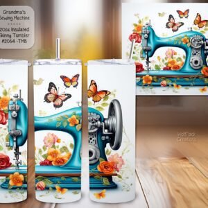 The Perfect Sewing Companion: 20-Ounce Stainless Steel Skinny Tumbler