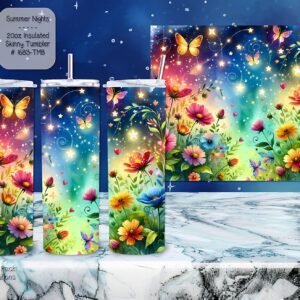 Beautiful Skinny Tumbler: Summer Nights