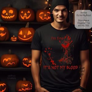 Discover the Short Sleeve Creepy Shirt - I'm Fine, It's Not My Blood