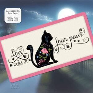 Love on Four Paws License Plate