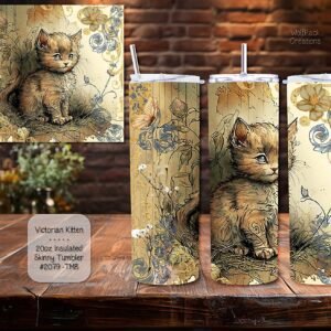 The Perfect Skinny Tumbler: Stainless Steel, Insulated, and Kitten-Themed