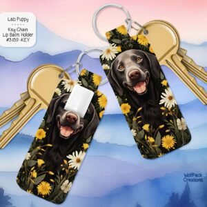 Cute Labrador themed Lip Balm Keychain