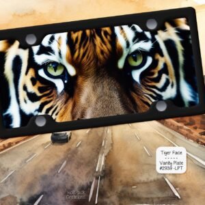 Tiger Face License Plate