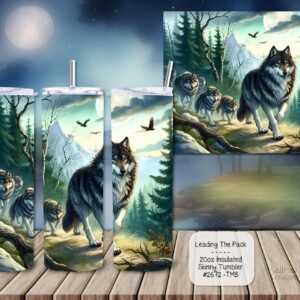 Stainless Steel Insulated Tumbler: Beautiful Wolf Leading the Pack