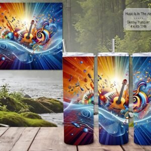 Beautiful Music is in the Air Design on Skinny Tumbler