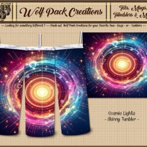 Beautiful Cosmic Lights on a Skinny Tumbler