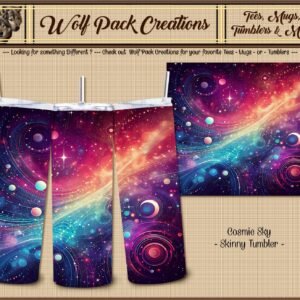 Beautiful Cosmic Sky View on a Skinny Tumbler