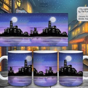 Discover the City Lights by the River on this Ceramic Mug