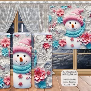 Stay Cool with Our Insulated Snowman Tumbler