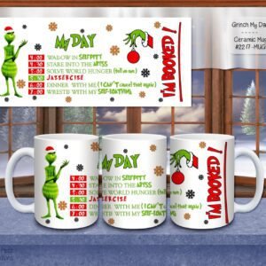 Charming A Day in the Life of a Grinch Ceramic Coffee Mugs: Perfect for Every Sip