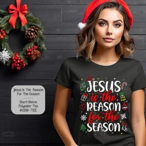 Unisex Faith-Inspired Short Sleeve Polyester Shirt - A Perfect Christmas Gift