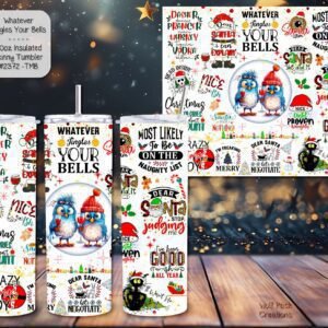 Beautiful Holiday Stainless Steel Tumbler: Whatever Jingles Your Bells