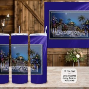 Beautiful Holiday Stainless Steel Tumbler: Oh Holy Night
