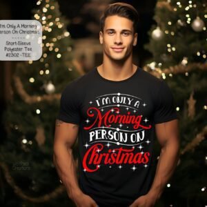 Elevate Your Christmas Morning with Our Short Sleeve Polyester Shirt