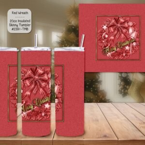 Beautiful Holiday Stainless Steel Tumbler: Merry Christmas