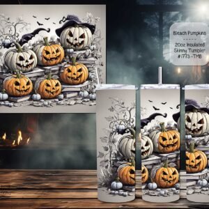 Beautiful Skinny Tumbler: 3D Bleach Pumpkins