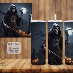 Beautiful Grim Reaper Stainless Steel Skinny Tumbler