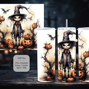 The Ultimate 20-Ounce Goth Stainless Steel Skinny Tumbler