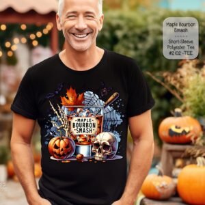 Unisex Short Sleeve Polyester Shirt in Maple Bourbon