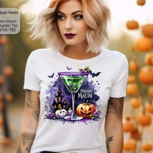 Stylish Unisex Short Sleeve Martini Shirt