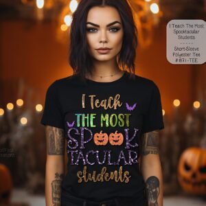 Spooky Halloween Short Sleeve Shirt for the Teacher