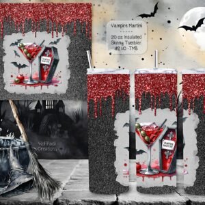 Stylish Stainless Steel Vampire Martini Skinny Tumbler