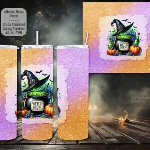 Introducing the 20 Ounce Insulated Skinny Tumbler: Witch's Brew Punch Edition
