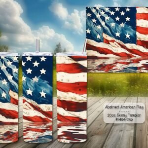 Beautiful Skinny Tumbler: Abstract American Flag