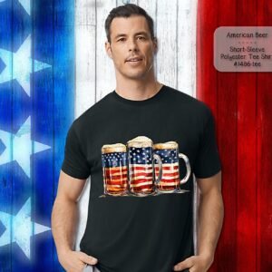 Beautiful Short Sleeve Shirt: American Beer