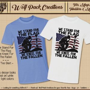 Beautiful Short Sleeve Shirt: Kneel for the Fallen